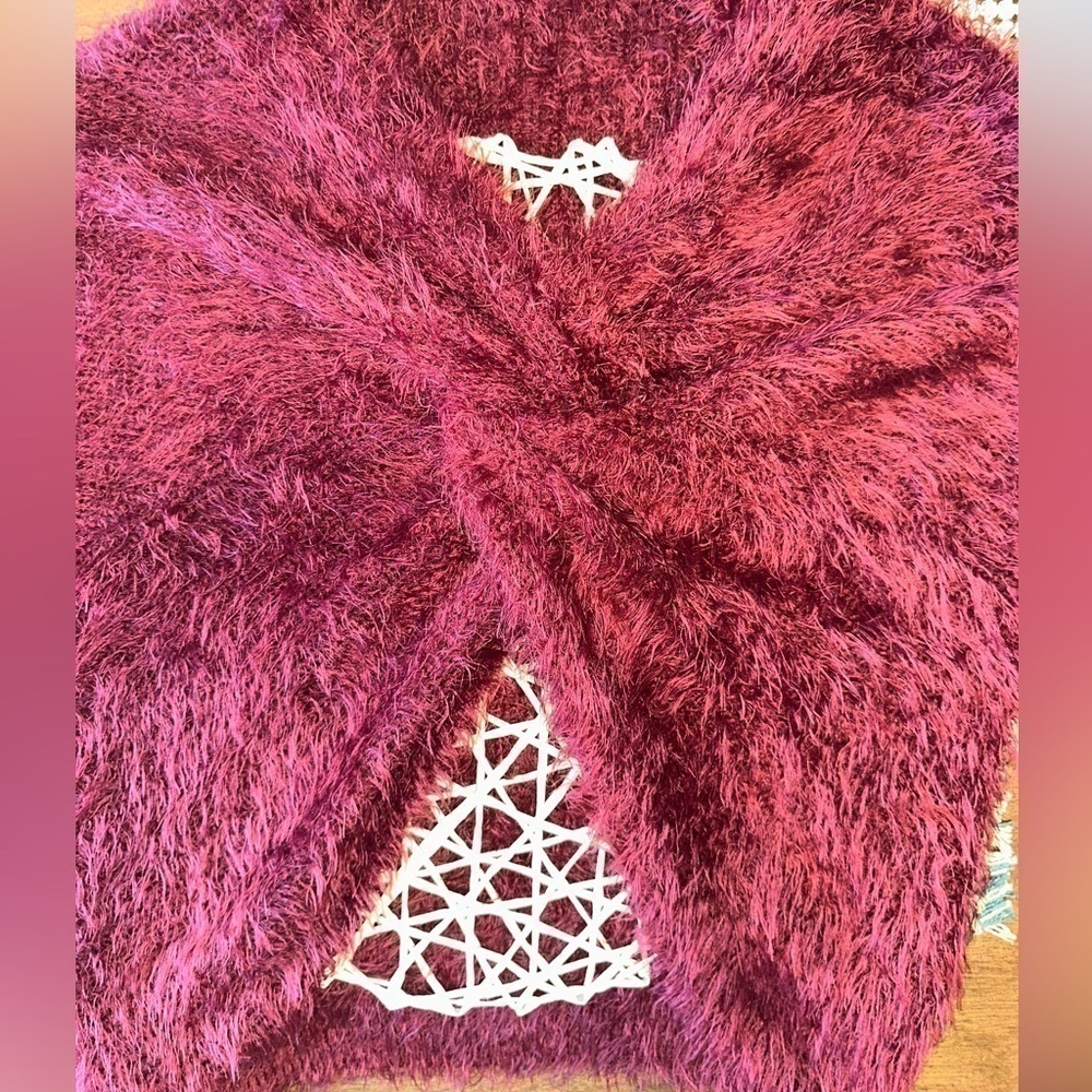 UEC THE LIMITED fuzzy sweater with a cross back. Extremely comfortable. Medium - Picture 6 of 8